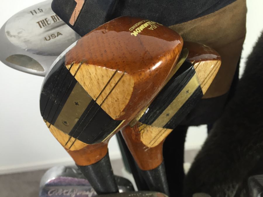 Golf Club Lot With Golf Bag And Caddy [Photo 7]