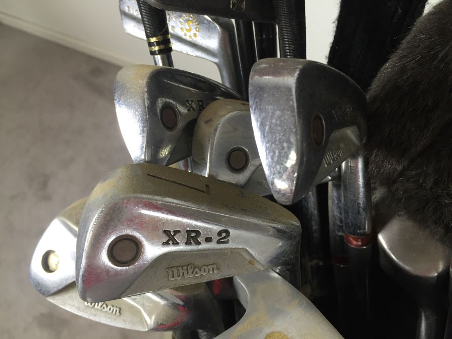 Golf Club Lot With Golf Bag And Caddy [Photo 5]