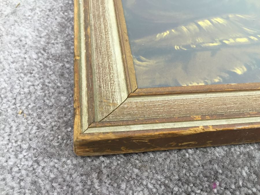 'The Brass Vase' Peonies Print By Elmer W. Greene In Vintage Frame [Photo 5]