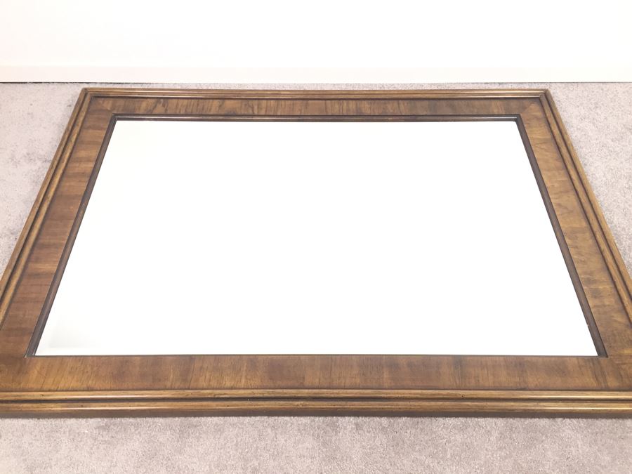 Wooden Wall Mirror With Beveled Glass Accolade By Drexel Goes With Drexel Dresser Featured In This Sale [Photo 7]