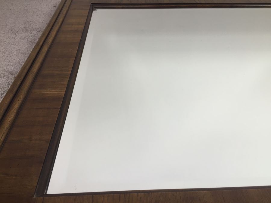 Wooden Wall Mirror With Beveled Glass Accolade By Drexel Goes With Drexel Dresser Featured In This Sale [Photo 6]