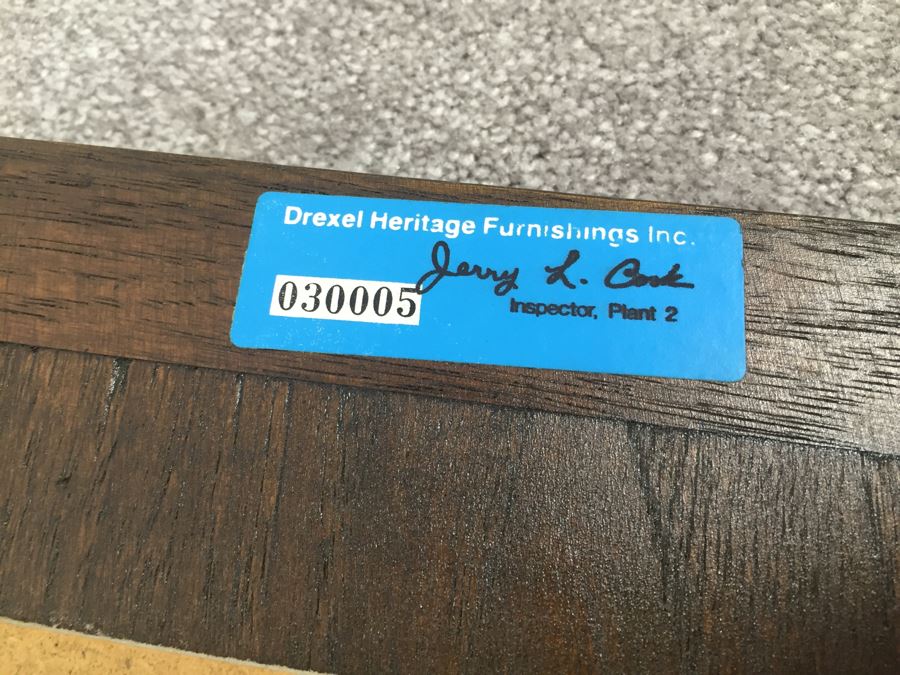 Wooden Wall Mirror With Beveled Glass Accolade By Drexel Goes With Drexel Dresser Featured In This Sale [Photo 9]