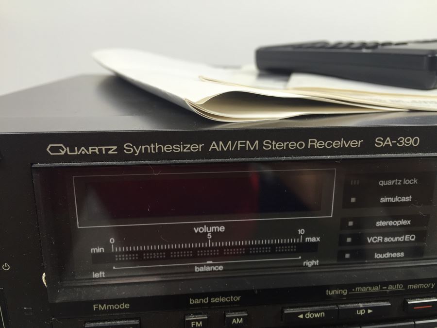 Technics Stereo Receiver SA-930 With Technics CD Player SL-P320 And Technics Cassette Deck RS-B49R With Pioneer Cabinet, Remotes And Manuals [Photo 9]