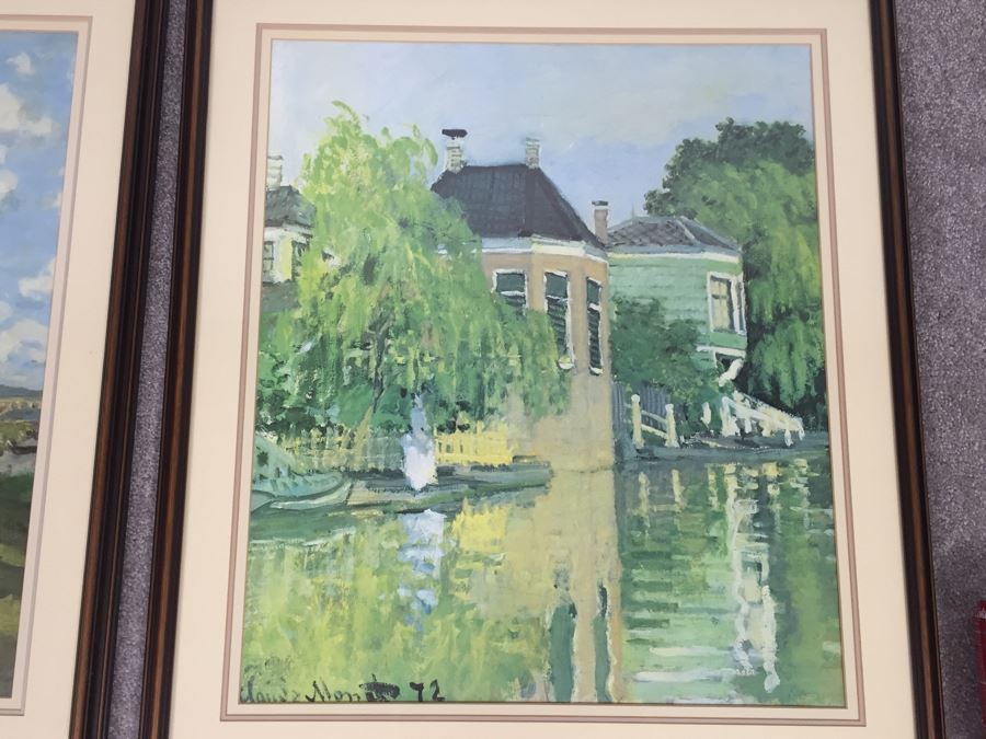 Pair Of Claude Monet French Impressionist Framed Prints [Photo 3]