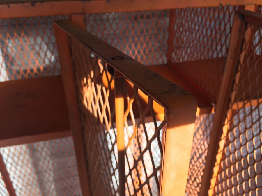 Vintage De Bourgh Mfg Co Industrial Sturdy Lockers Painted Orange [Photo 15]