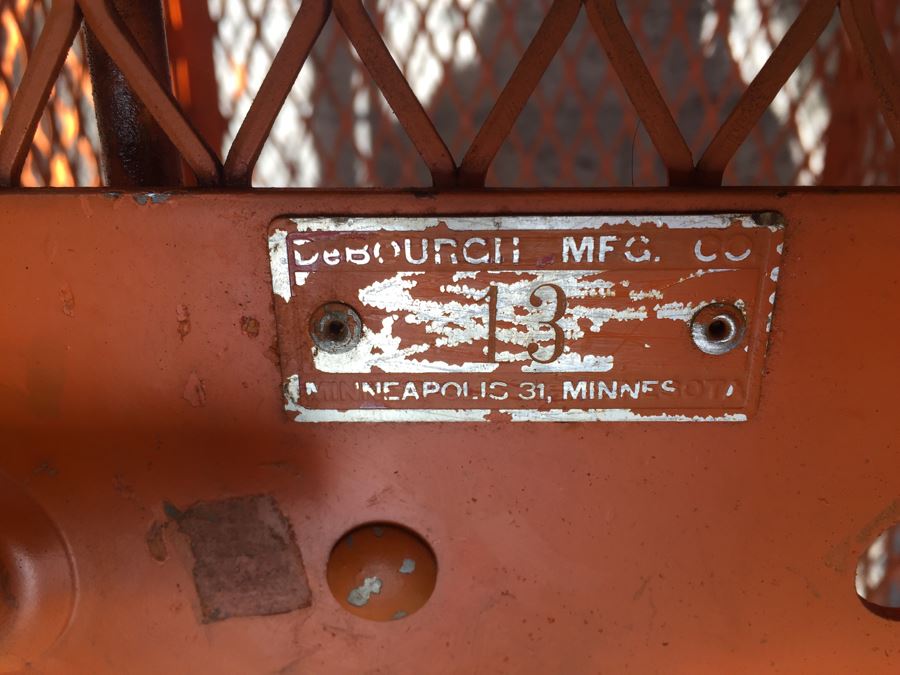 Vintage De Bourgh Mfg Co Industrial Sturdy Lockers Painted Orange [Photo 6]