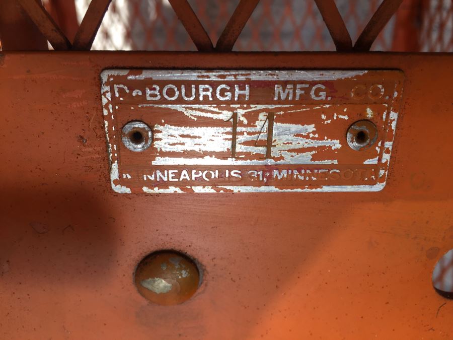 Vintage De Bourgh Mfg Co Industrial Sturdy Lockers Painted Orange [Photo 3]