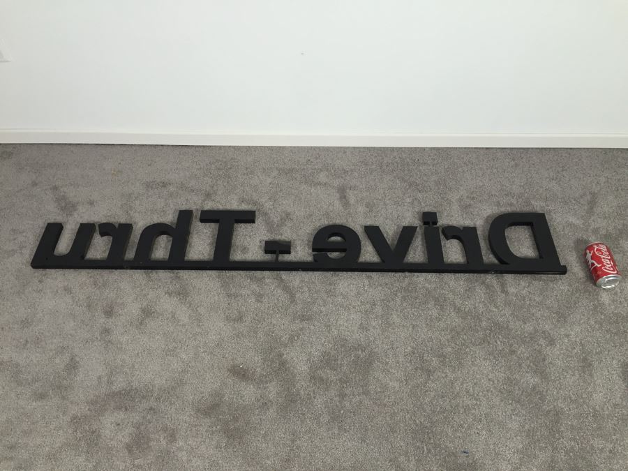 McDonalds Solid Metal Bar Stock 'Drive-Thru' Sign [Photo 8]