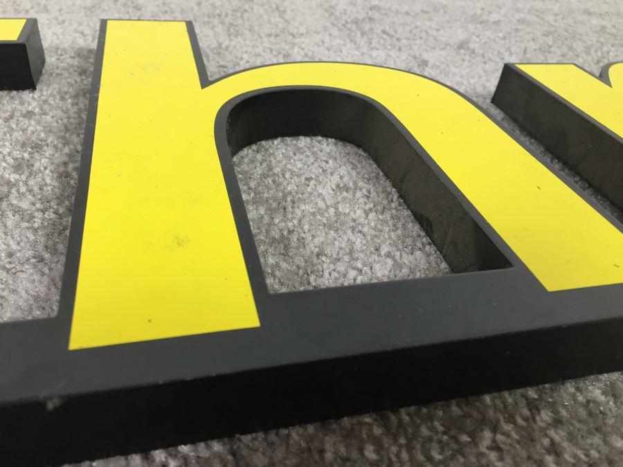 McDonalds Solid Metal Bar Stock 'Drive-Thru' Sign [Photo 6]