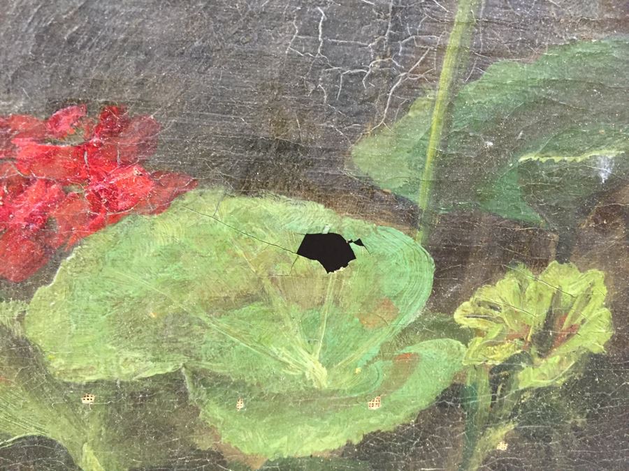 Absolutely Stunning LARGE Christian Roullier (1845 - 1926) Original Oil Painting Signed Lower Left Roullier Paris 1884 In Antique Gilt Frame [Photo 12]