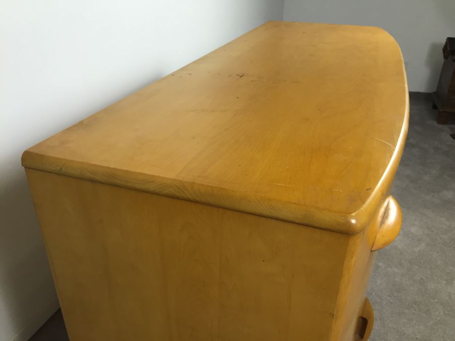 Stunning Mid-Century Modern Blonde Thomasville Chair Company Buffet Sideboard Bowfront [Photo 14]