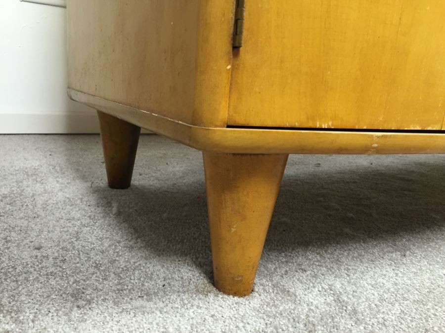 Stunning Mid-Century Modern Blonde Thomasville Chair Company Buffet Sideboard Bowfront [Photo 9]