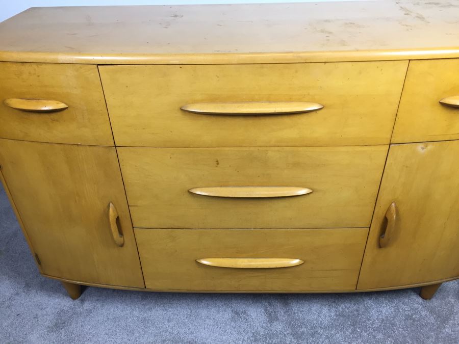 Stunning Mid-Century Modern Blonde Thomasville Chair Company Buffet Sideboard Bowfront [Photo 5]