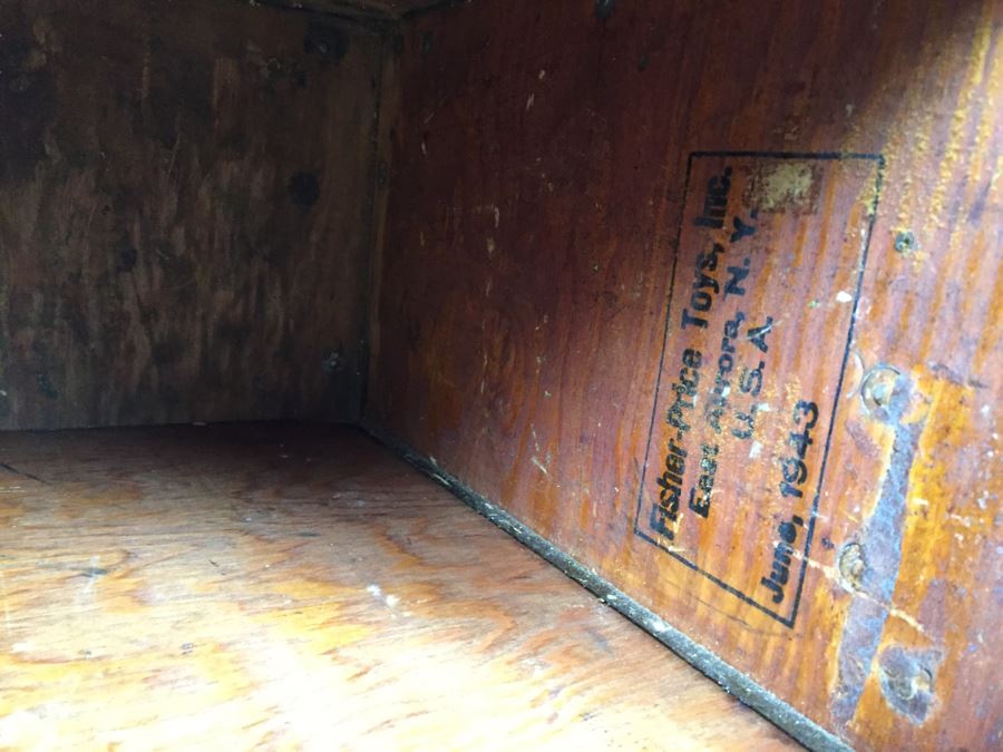 World War II Fisher-Price Toys Military Trunk That Doubles As A Cabinet Dated June 1943 [Photo 10]