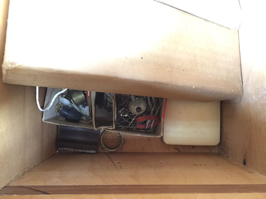 Vintage Art Deco Desk Filled With Vintage Office Supplies And Items [Photo 15]