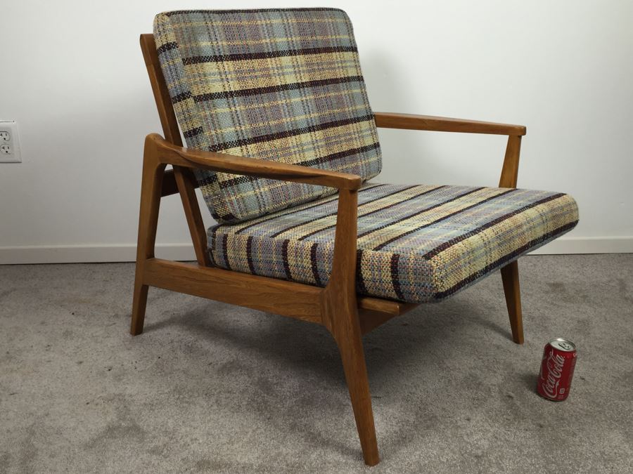 Danish Mid-Century Modern Teak Chair With Cushions Needs Seat Straps [Photo 3]