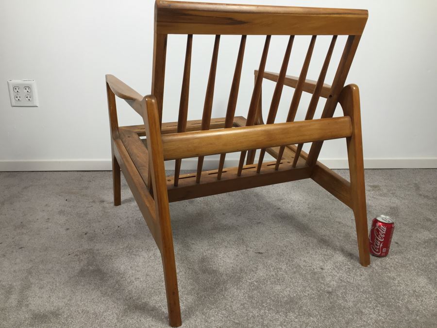 Danish Mid-Century Modern Teak Chair With Cushions Needs Seat Straps [Photo 5]