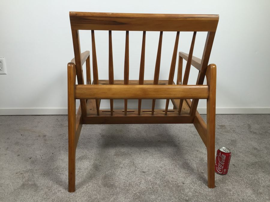 Danish Mid-Century Modern Teak Chair With Cushions Needs Seat Straps [Photo 6]