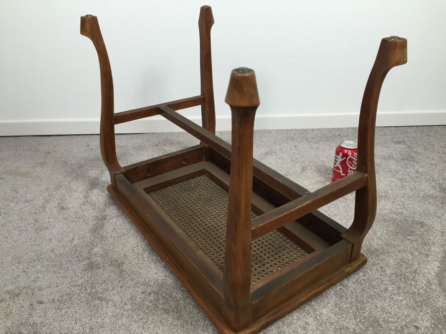 Side Table With Cane Top French Walnut Star Furniture Co Jamestown NY [Photo 11]