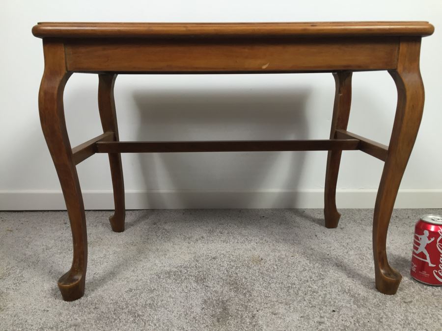 Side Table With Cane Top French Walnut Star Furniture Co Jamestown NY [Photo 1]