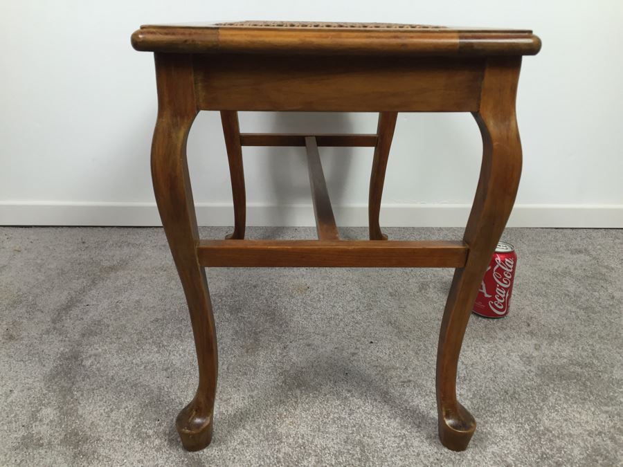Side Table With Cane Top French Walnut Star Furniture Co Jamestown NY [Photo 8]