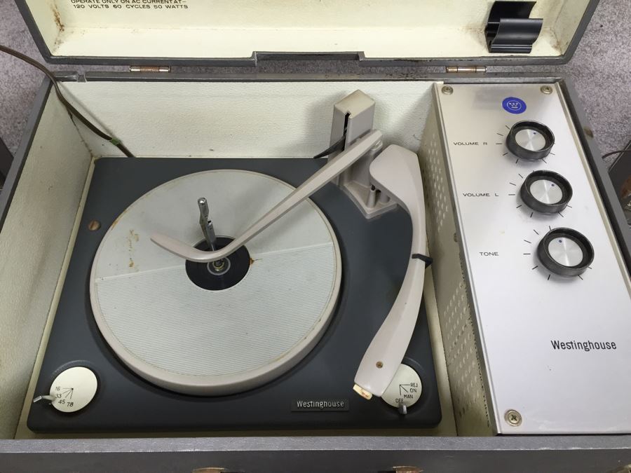 Westinghouse Portable Record Player Model H86ACS1-A With Spare Diamond Tip Needle [Photo 3]