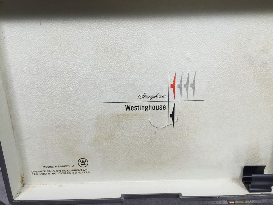 Westinghouse Portable Record Player Model H86ACS1-A With Spare Diamond Tip Needle [Photo 9]