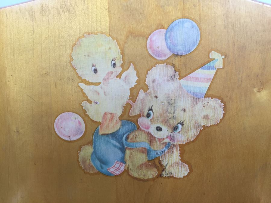 Vintage Wooden Baby High Chair [Photo 3]