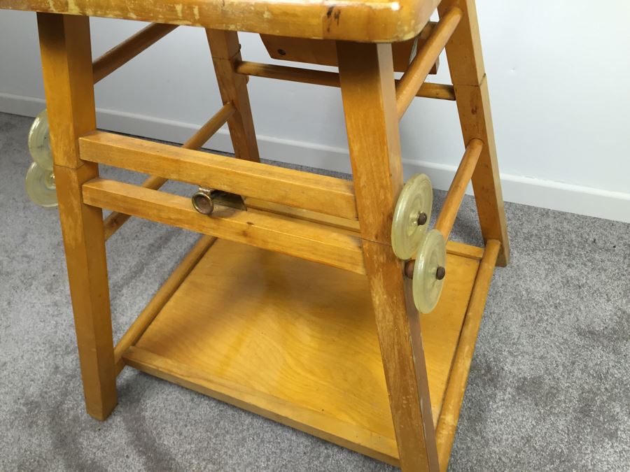 Vintage Wooden Baby High Chair [Photo 14]