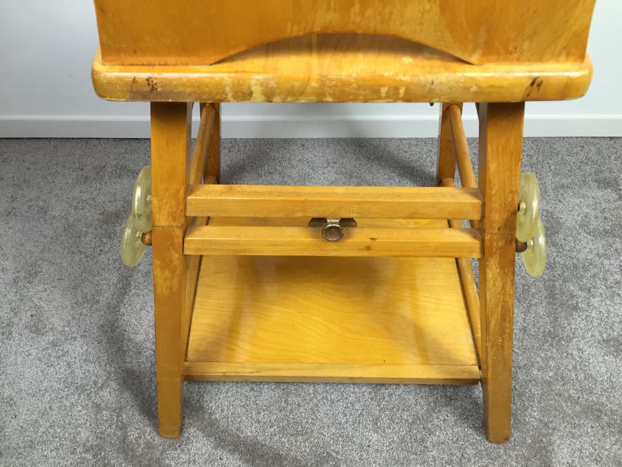 Vintage Wooden Baby High Chair [Photo 13]