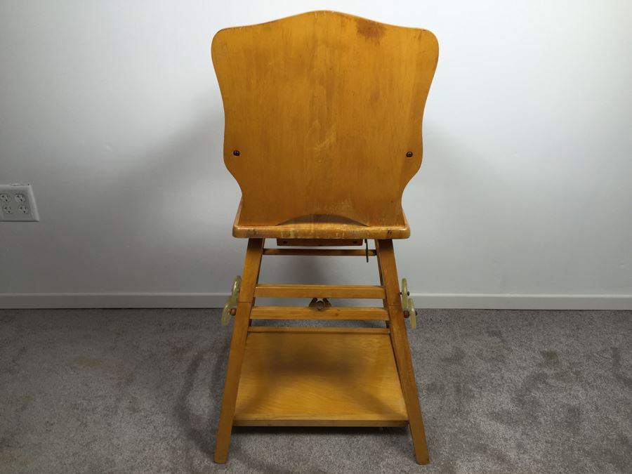 Vintage Wooden Baby High Chair [Photo 12]