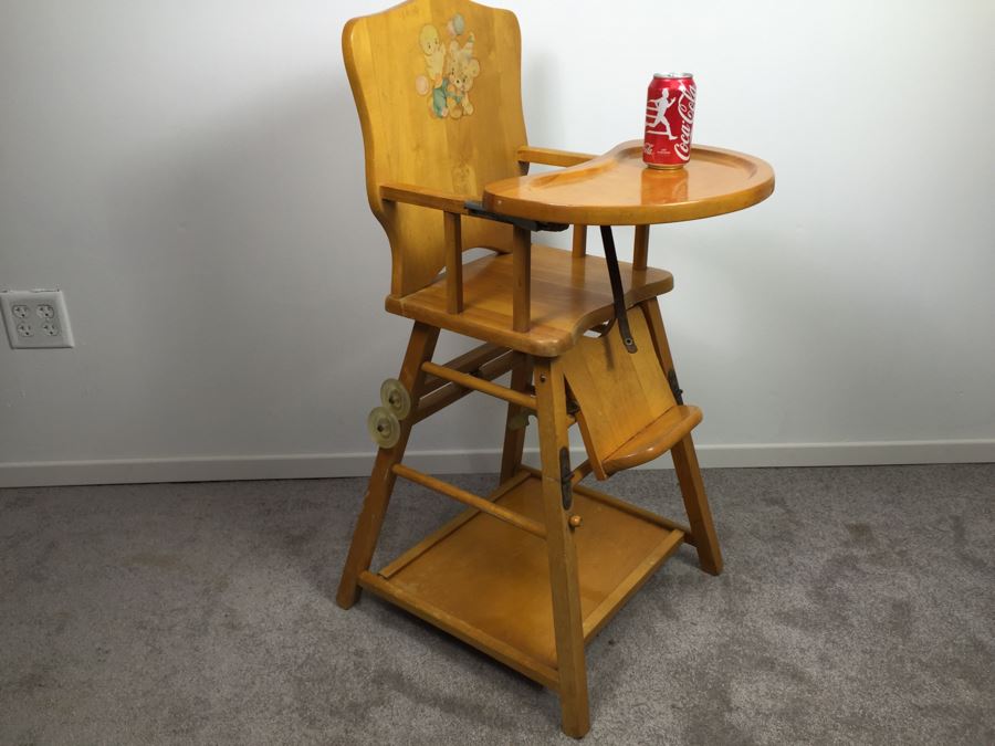 Baby High Chair For Wooden Dining Room