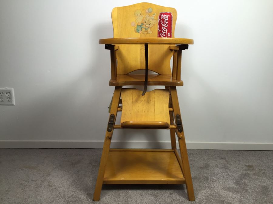 Vintage Wooden Baby High Chair [Photo 1]