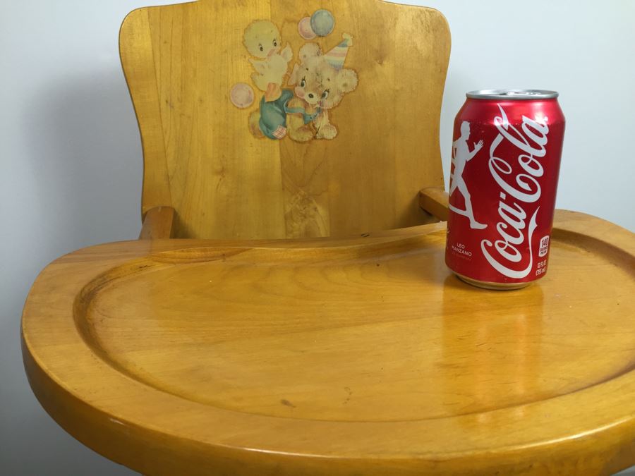 Vintage Wooden Baby High Chair [Photo 5]