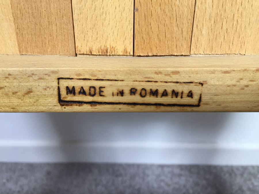 Set Of Four Wooden Folding Chairs Made In Romania [Photo 5]