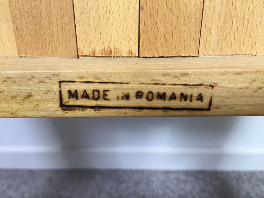 Set Of Four Wooden Folding Chairs Made In Romania [Photo 3]