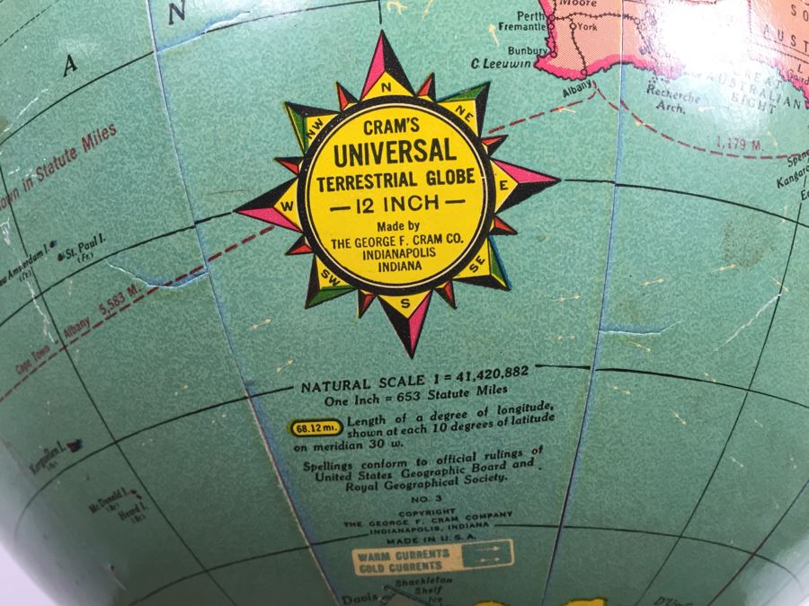 Vintage Cram's Universal Terrestrial Globe [Photo 11]