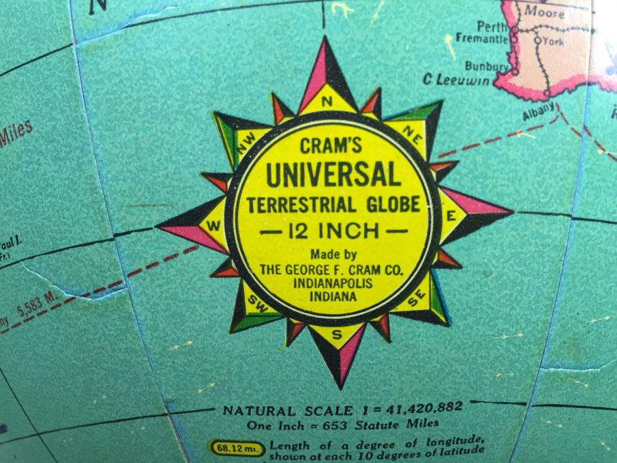 Vintage Cram's Universal Terrestrial Globe [Photo 3]
