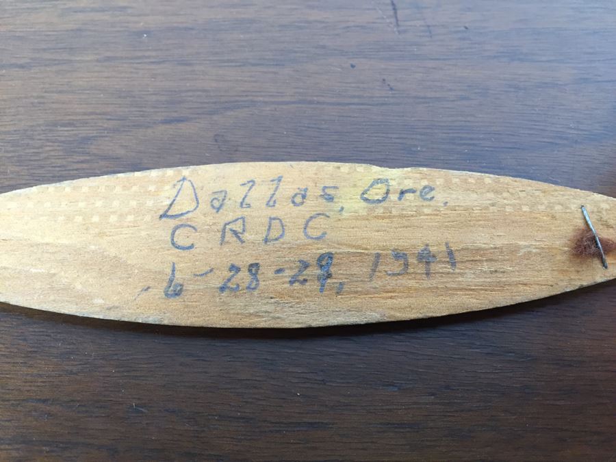 Oregon Trail Pageant Princess Evedene 1941 Wooden Badge [Photo 3]