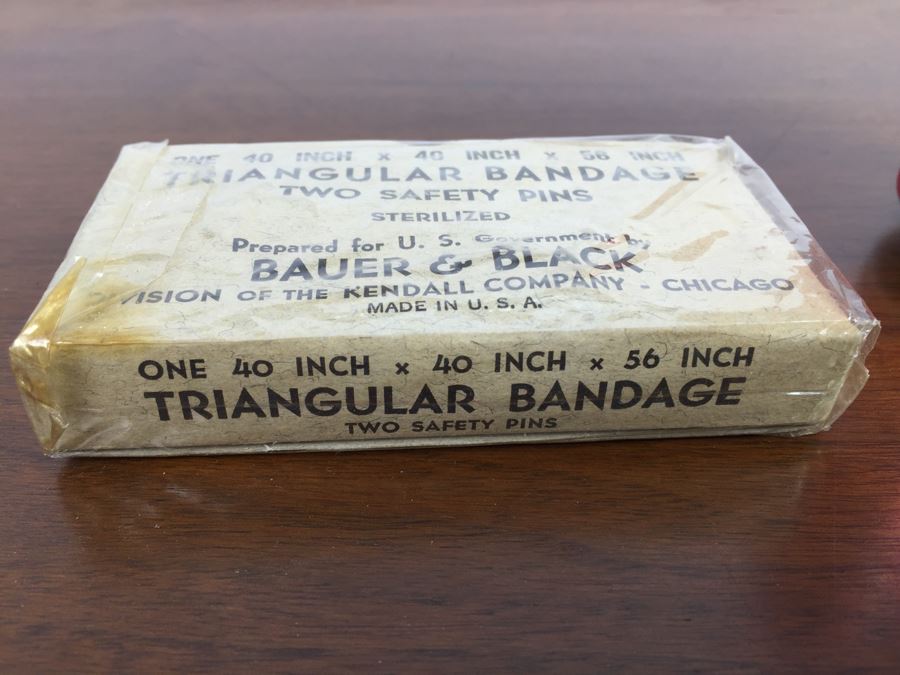 Vintage Triangular Bandage New Old Stock Bauer & Black