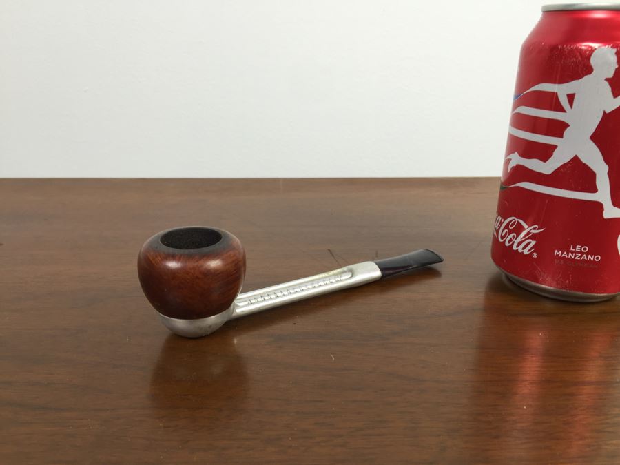 Vintage Falcon Metal And Wood Smoking Pipe