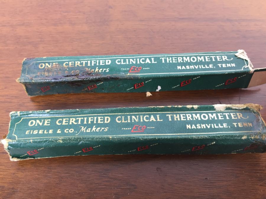 Pair Of Certified Clinical Mercury Thermometers Eisele & Co Makers With Packaging NO SHIPPING [Photo 4]