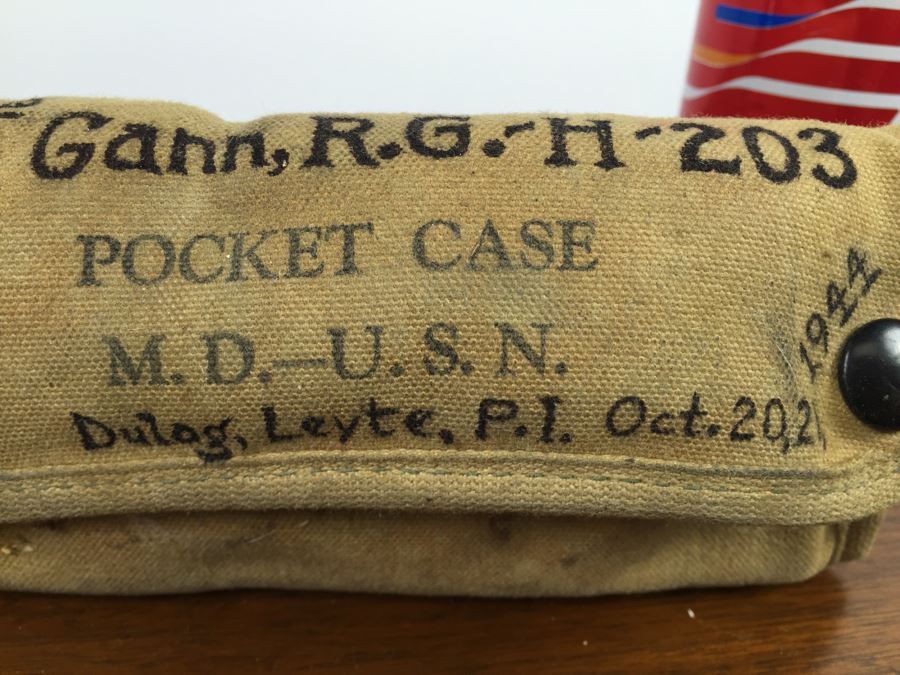 1940's U.S.N. M.D. Pocket Case Field Medical Kit [Photo 6]