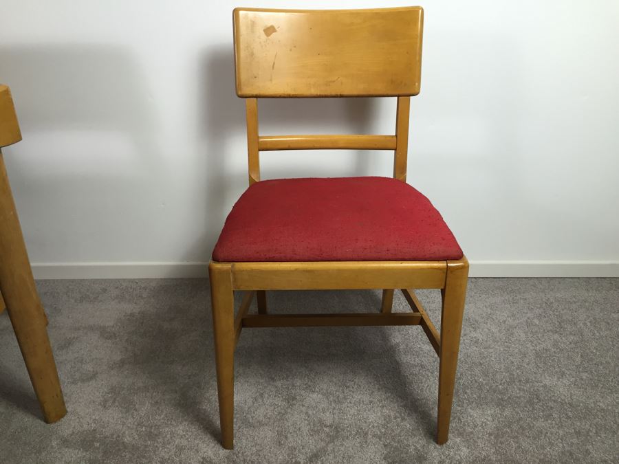 Mid-Century Modern Blonde Dining Table With 6 Chairs By Thomasville Chair Company [Photo 14]