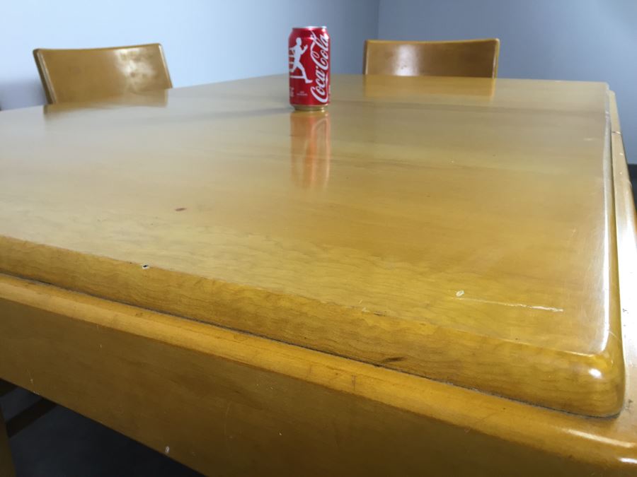 Mid-Century Modern Blonde Dining Table With 6 Chairs By Thomasville Chair Company [Photo 11]