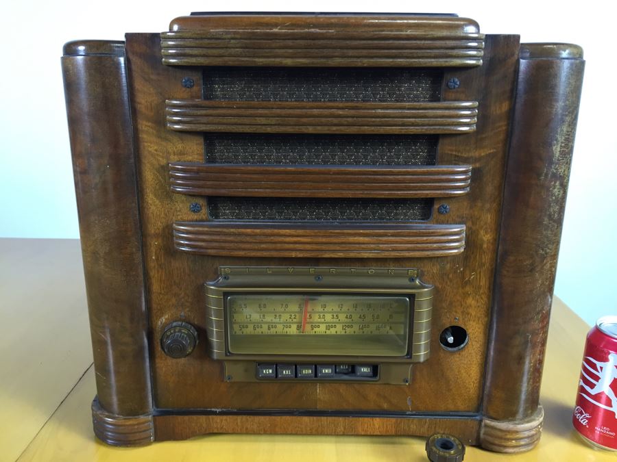 Art Deco Sears Silvertone Tube Radio Needs To Be Rewired [Photo 4]