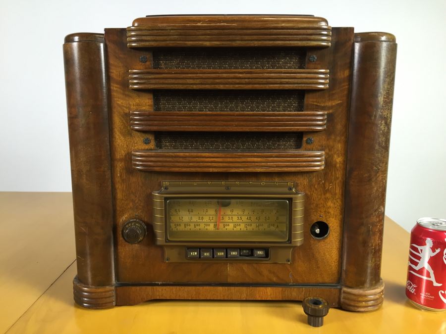 Art Deco Sears Silvertone Tube Radio Needs To Be Rewired