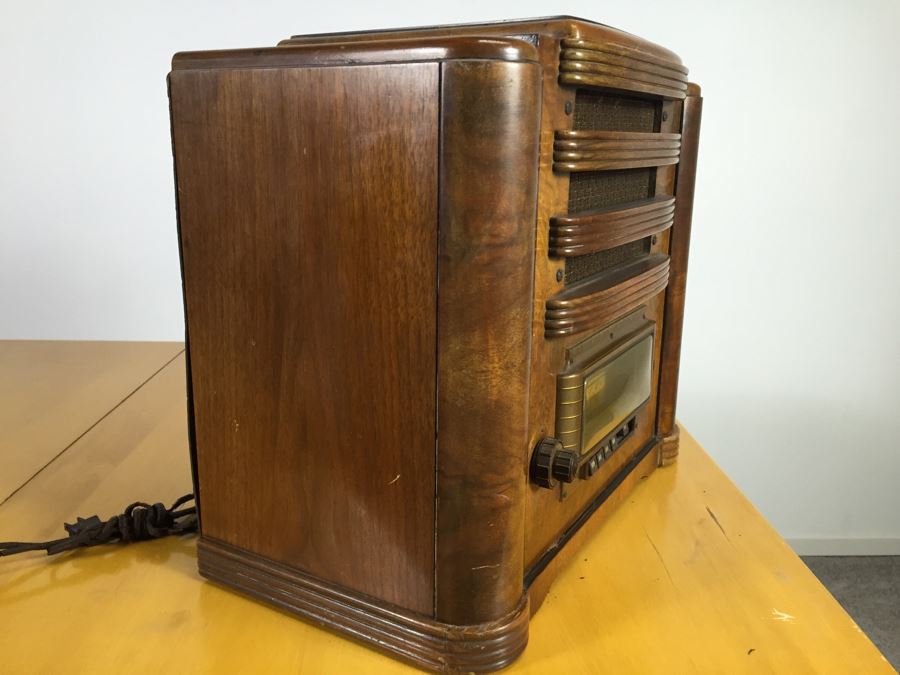 Art Deco Sears Silvertone Tube Radio Needs To Be Rewired [Photo 23]