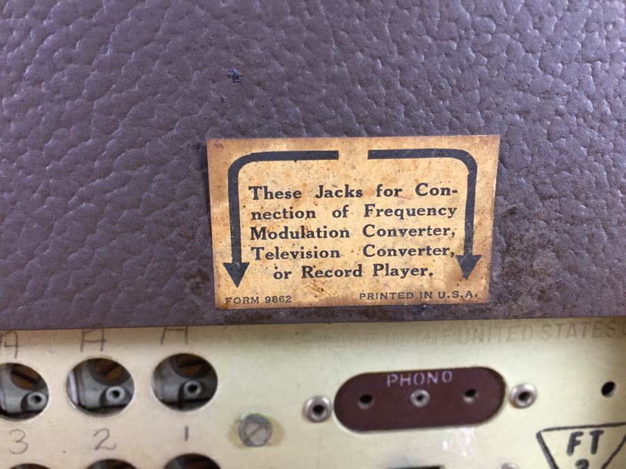 Art Deco Sears Silvertone Tube Radio Needs To Be Rewired [Photo 18]