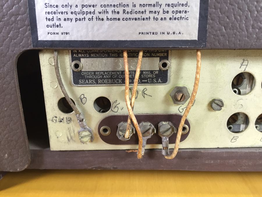 Art Deco Sears Silvertone Tube Radio Needs To Be Rewired [Photo 16]